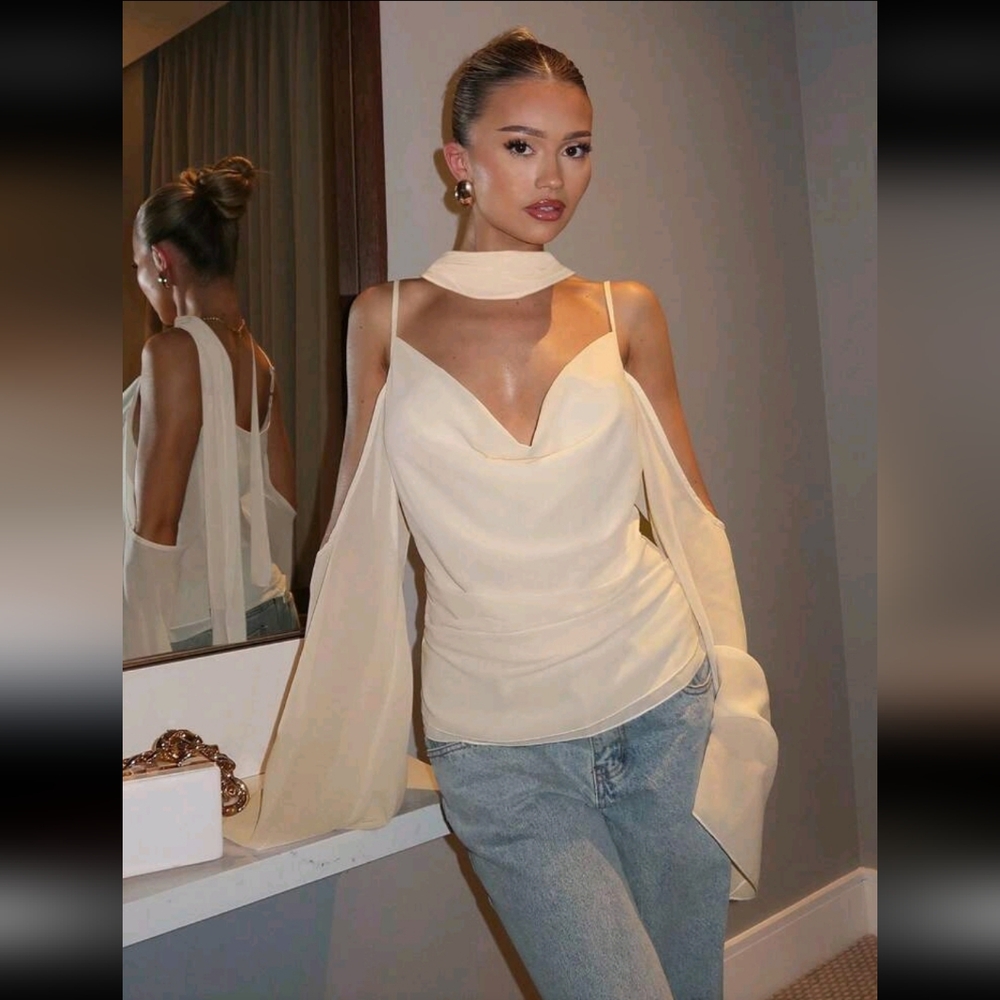 Elegant Cream Women's Top